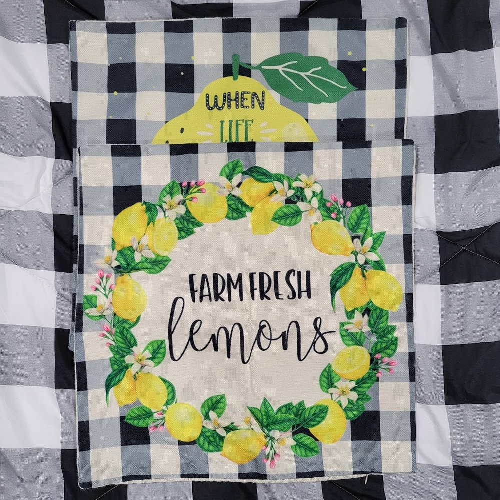 Throw pillow covers, lemon decor
